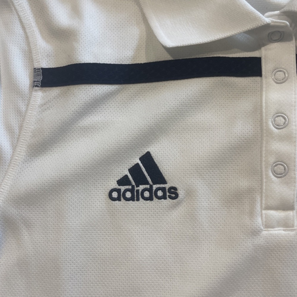Michigan Wolverines Polo Shirt Mens Small White Adidas Golf Climalite NCAA NWT - Picture 4 of 6